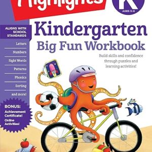 Kindergarten Big Fun Workbook: 256-Page School Workbook, Practice Language Arts, Math and More for Kindergartners (Highlights Big Fun Activity Workbooks)