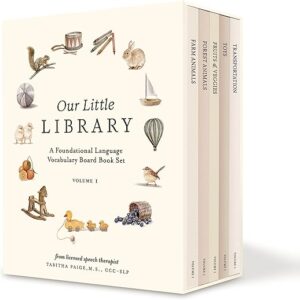 Our Little Library: A Foundational Language Vocabulary Board Book Set for Babies (Our Little Adventures Series)